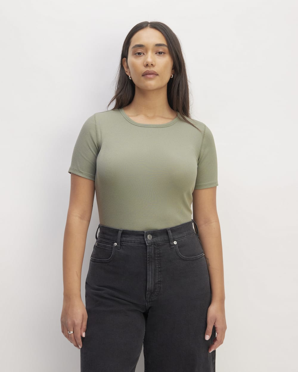 The Luxe Rib Crew | Sage Green – Everlane