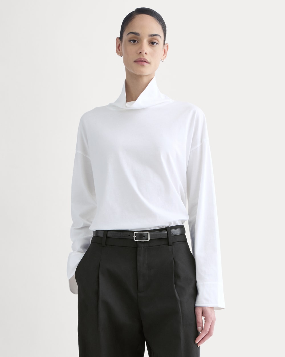 womens-slouchy-turtleneck-cotton-white | primary
