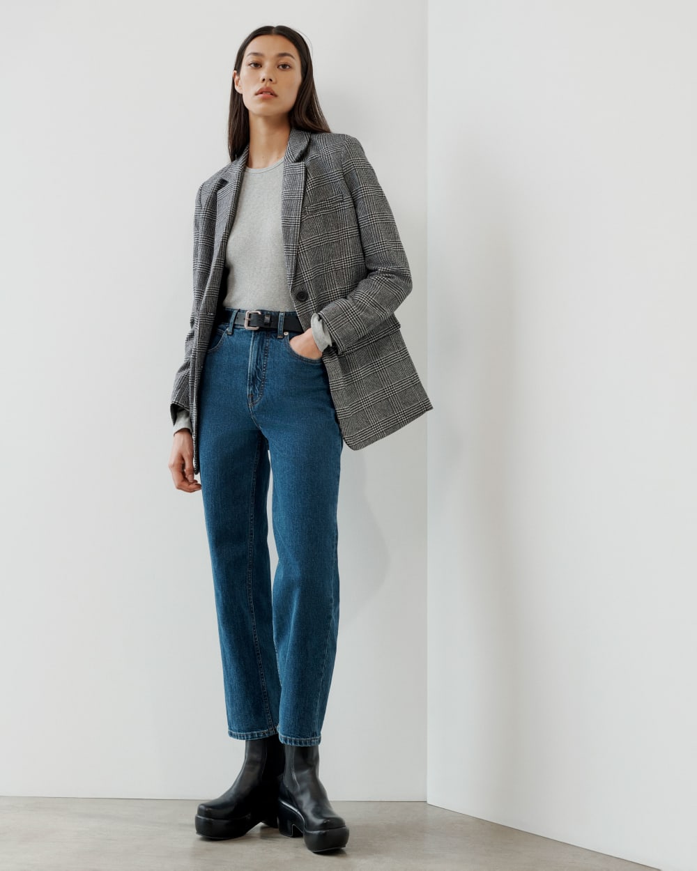 The Oversized Blazer in Wool | Glen Plaid – Everlane