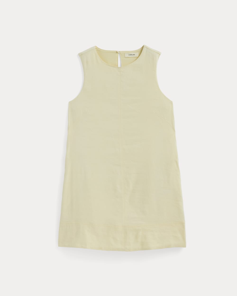 womens-shift-dress-in-stretch-linen-light-yellow | alt