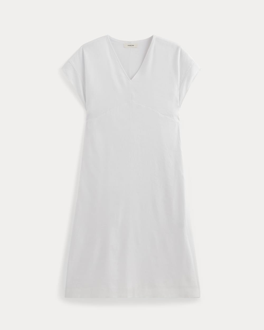 womens-tie-back-dress-stretch-linen-white | alt