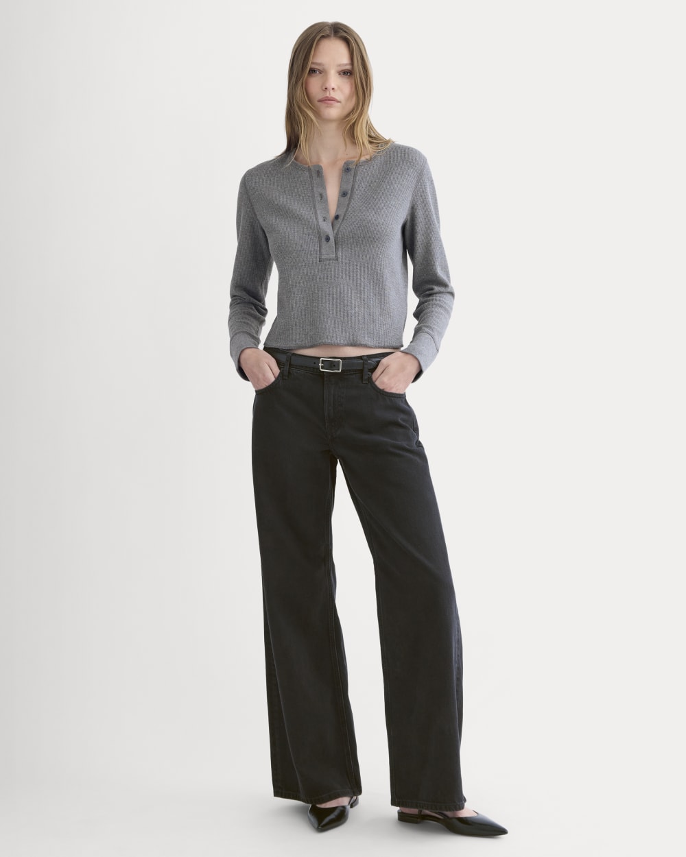 womens-boxy-henley-in-cozy-waffle-heathered-charcoal