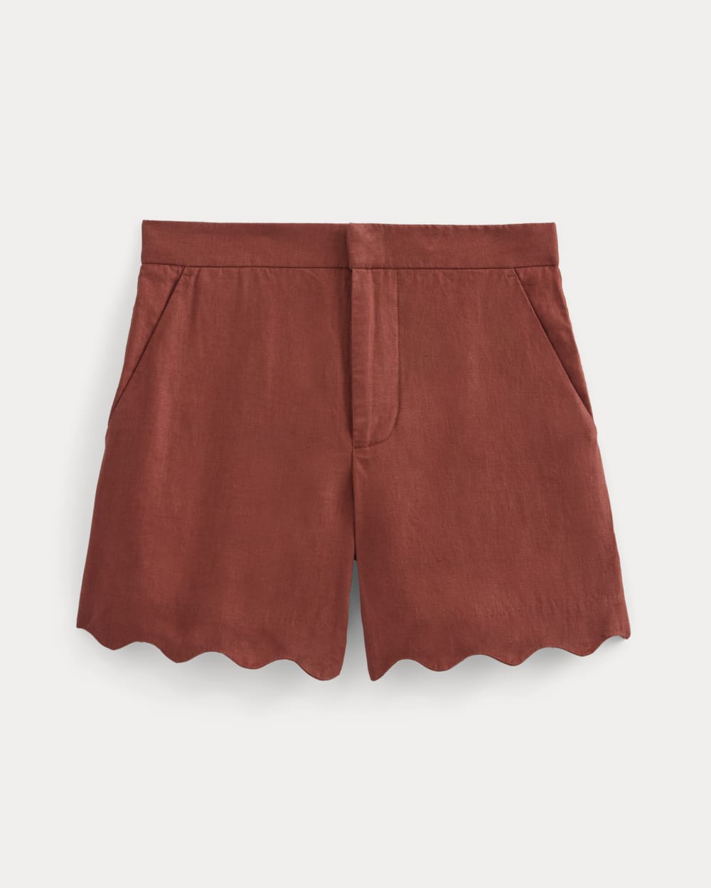 womens-scalloped-edge-short-in-linen-henna-red | alt