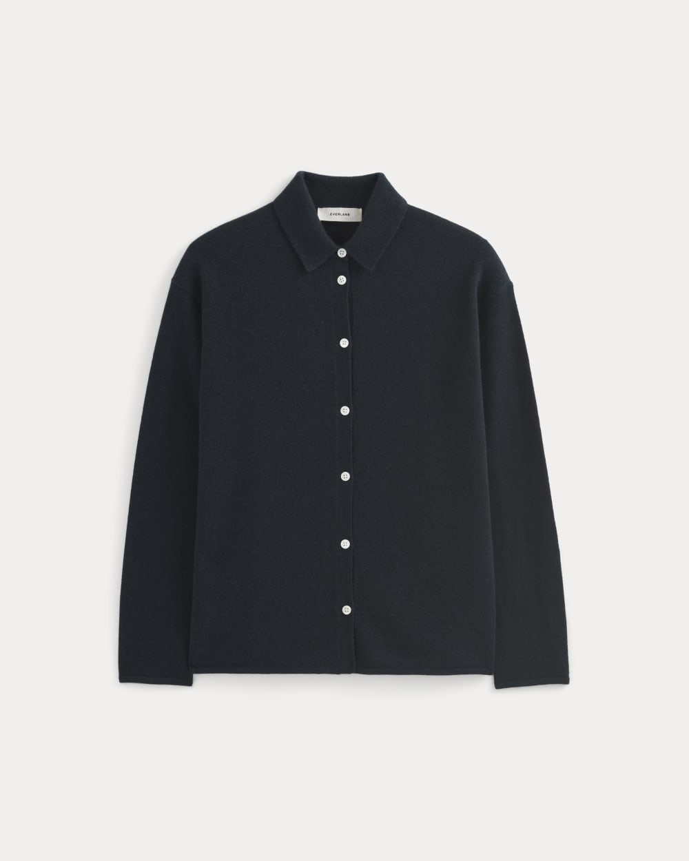 womens-cashmere-button-up-shirt-navy | alt