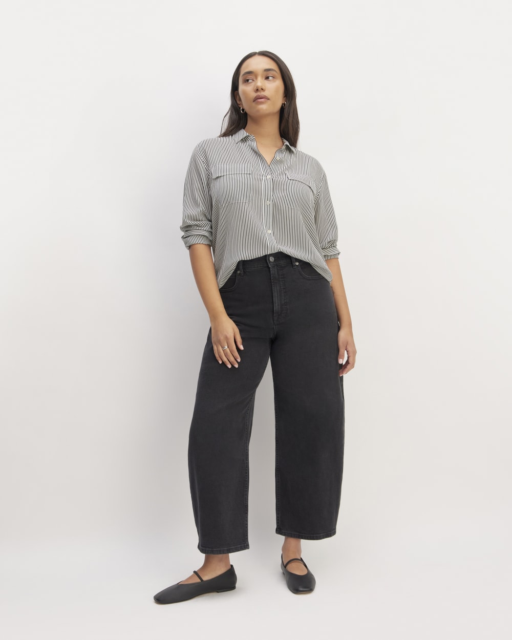 womens-clean-silk-pocket-relaxed-shirt-black-white