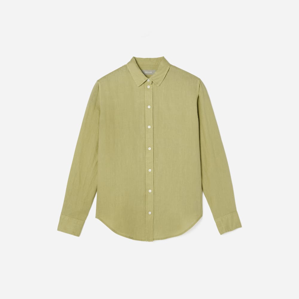 womens-relaxed-linen-shirt-leek | alt