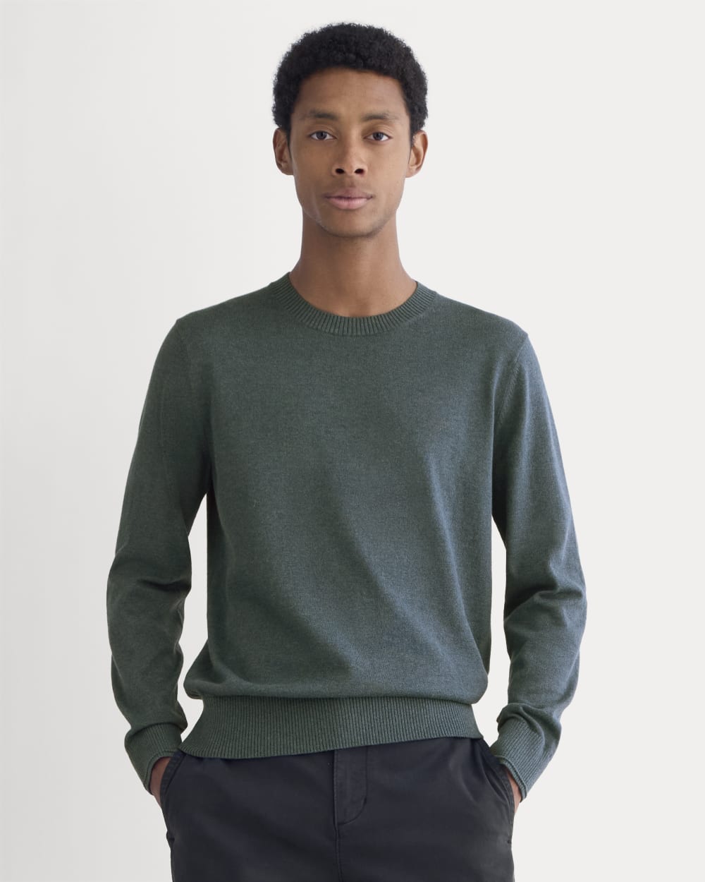 The No-Sweat Sweater | Uniform | Heather Midnight Navy – Everlane
