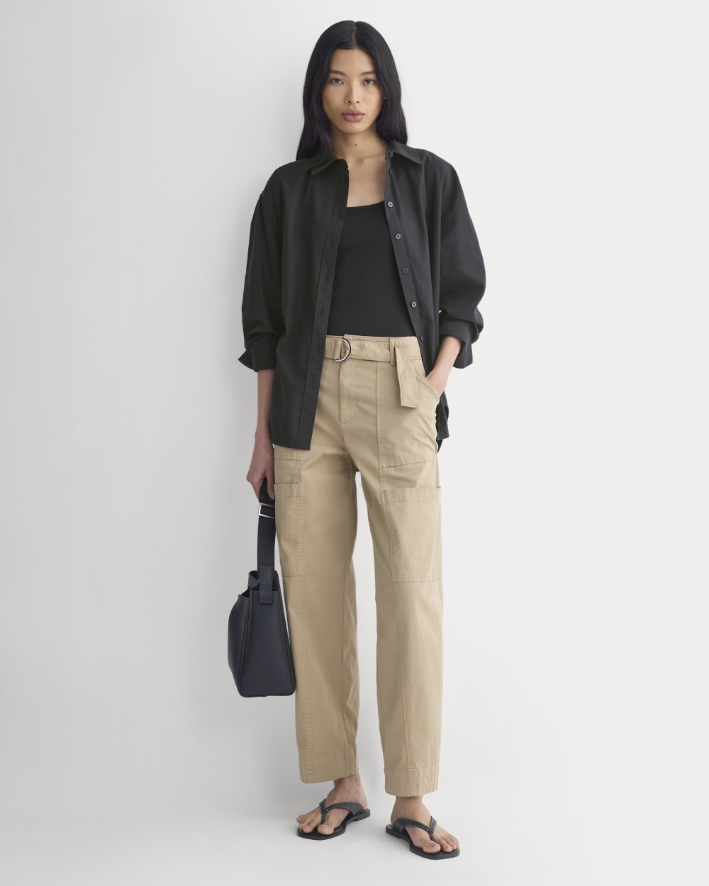 womens-utility-straight-leg-cargo-pant-trench-coat-khaki | primary