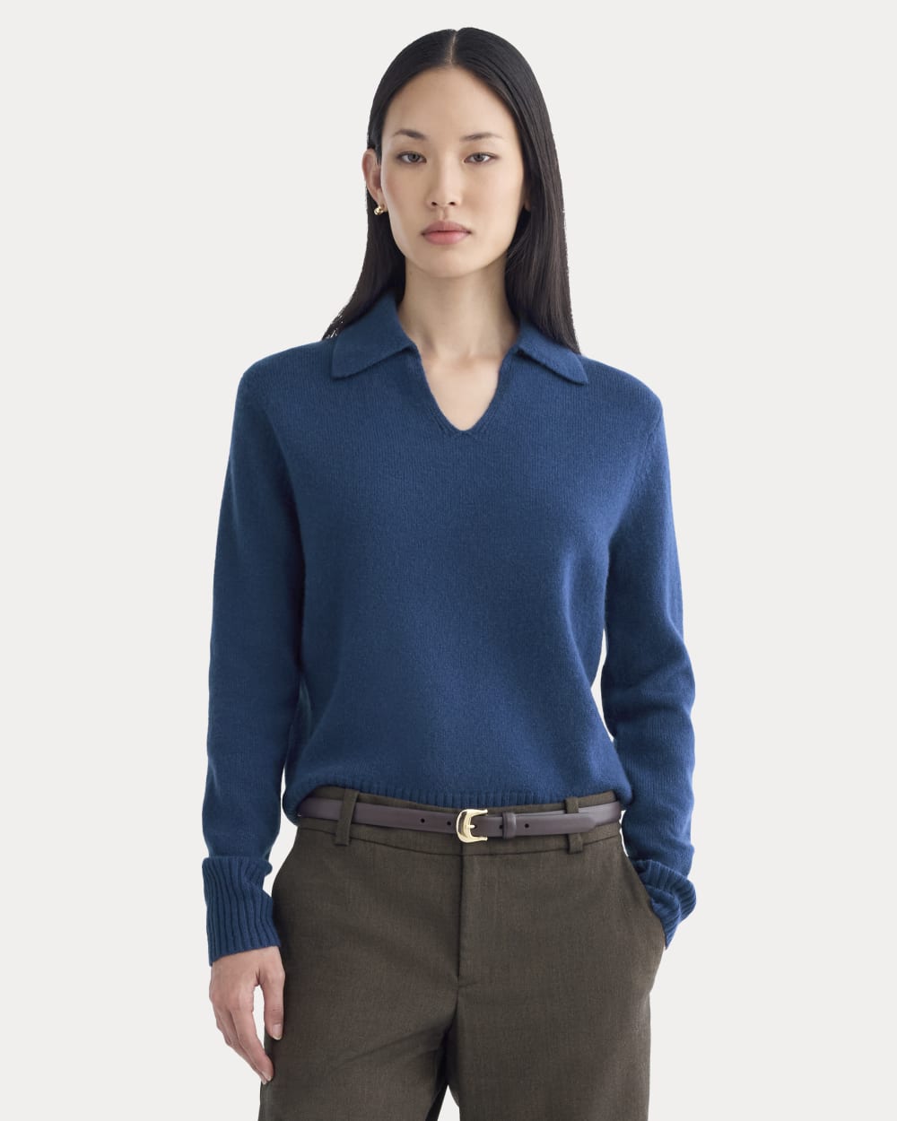 womens-cashmere-polo-sweater-deep-lazuli-blue | primary