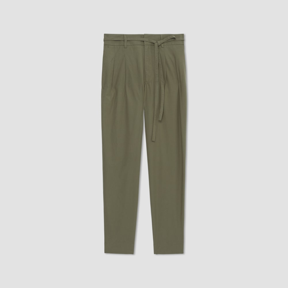 womens-poplin-pleated-taper-pant-kalamata | alt