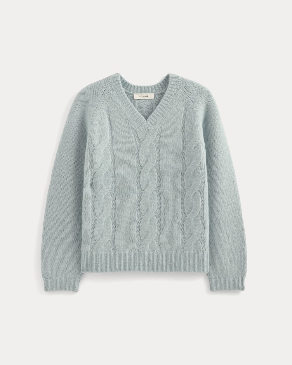 womens-cloud-cable-v-neck-sweater-forever-blue | alt