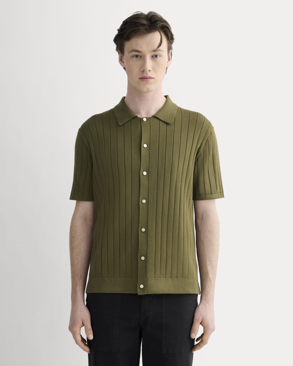 The No-Sweat Button-Down Polo | Olive – Everlane