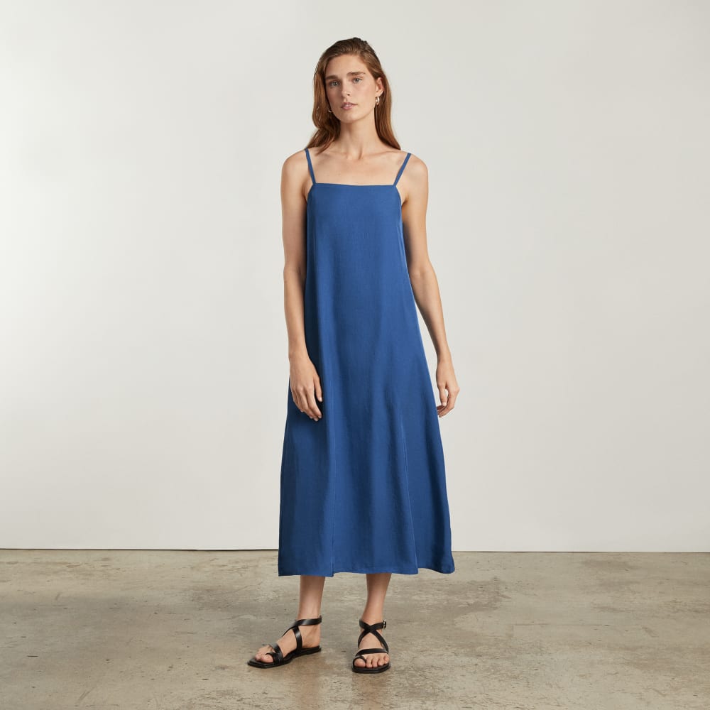 womens-japanese-goweave-slip-dress-long-deep-blue | primary