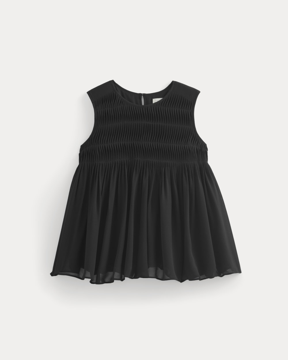 womens-twisted-pleat-tank-silk-georgette-black | alt