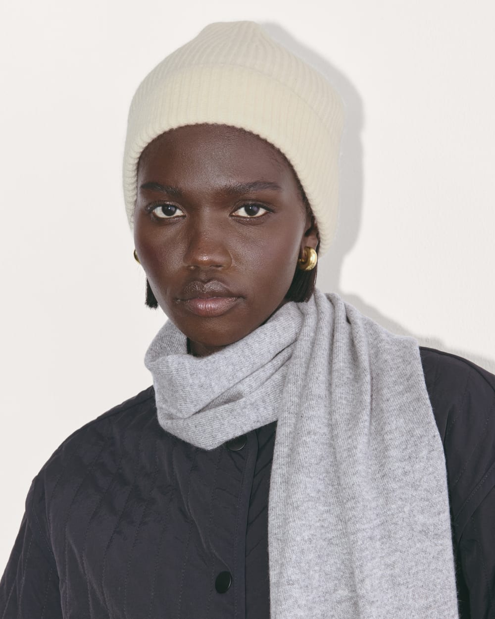 The Cashmere Ribbed Beanie | Bone – Everlane display picture 1