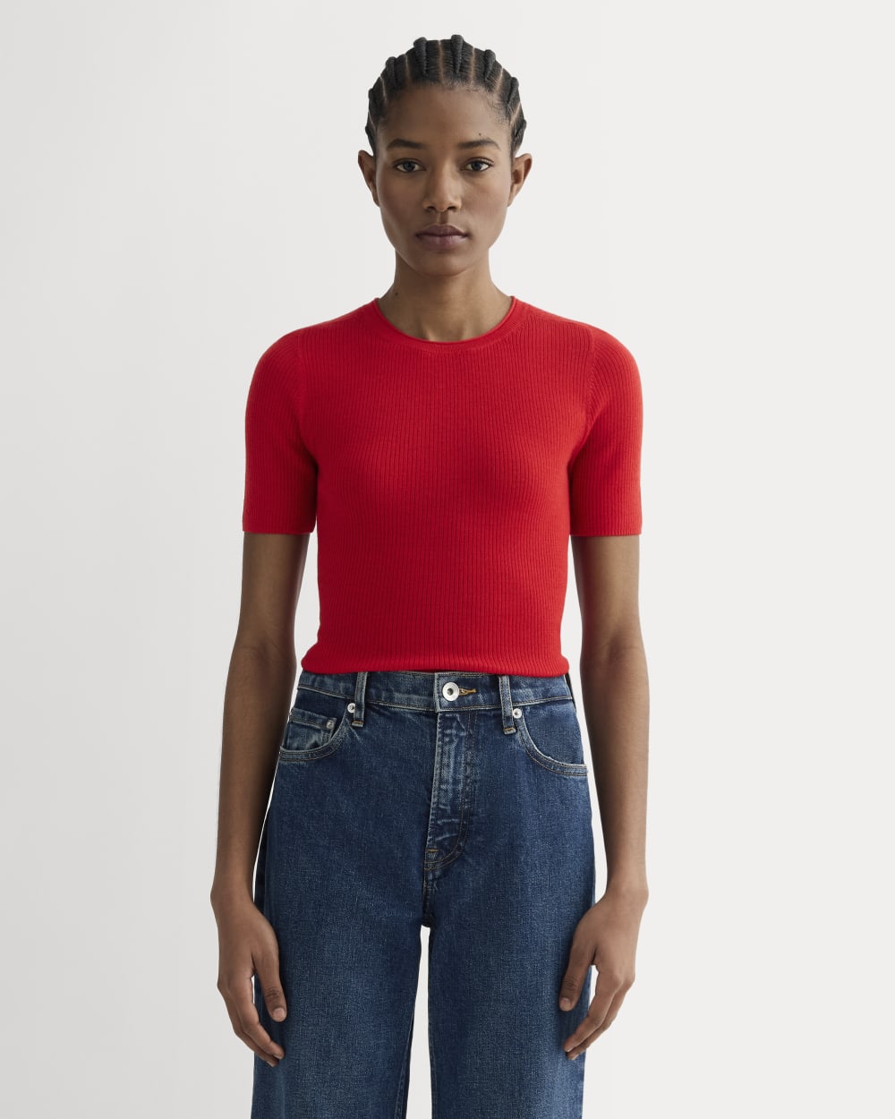 The Sweater Tee in Ultrasoft Merino | Classic Red – Everlane