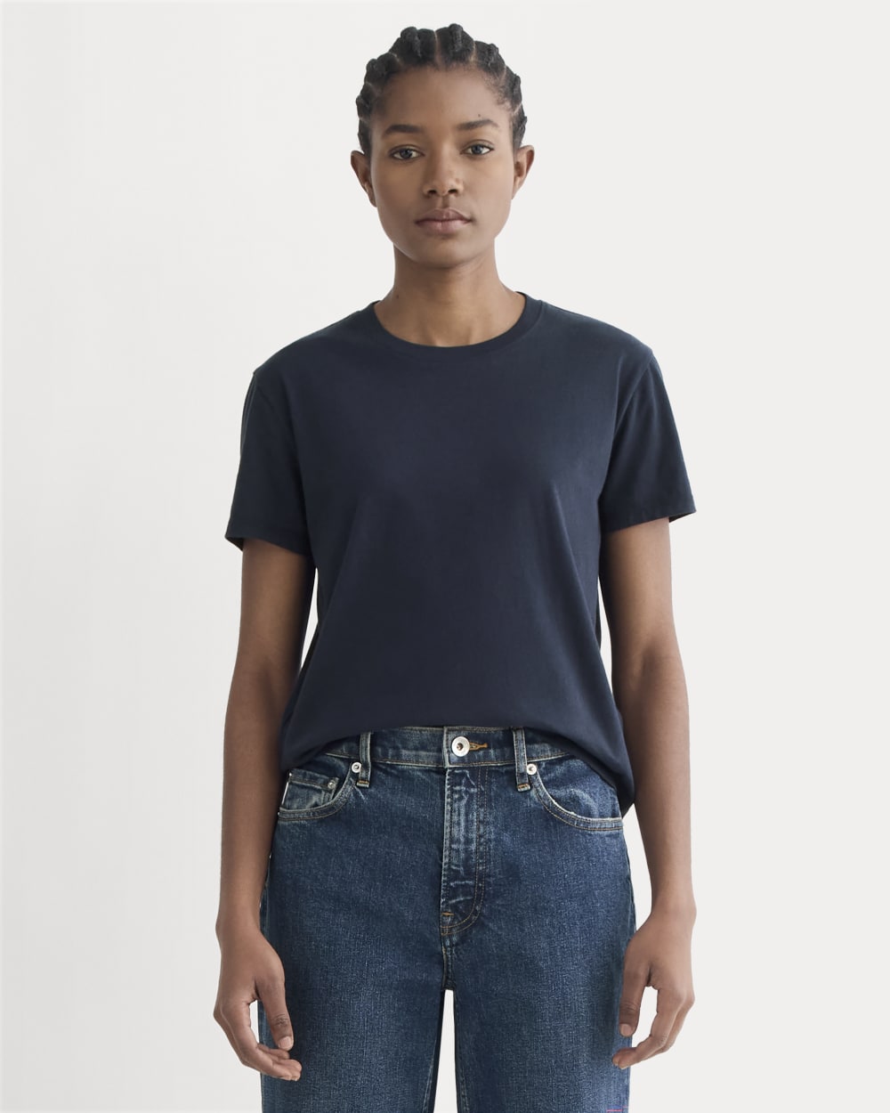 The Box-Cut Tee in Essential Cotton | Navy