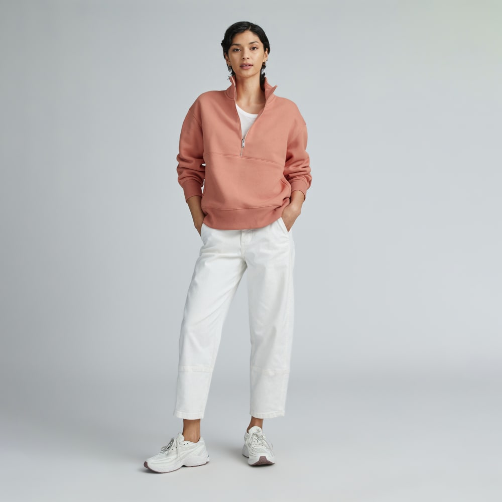 womens-retrack-half-zip-sweatshirt-light-rose