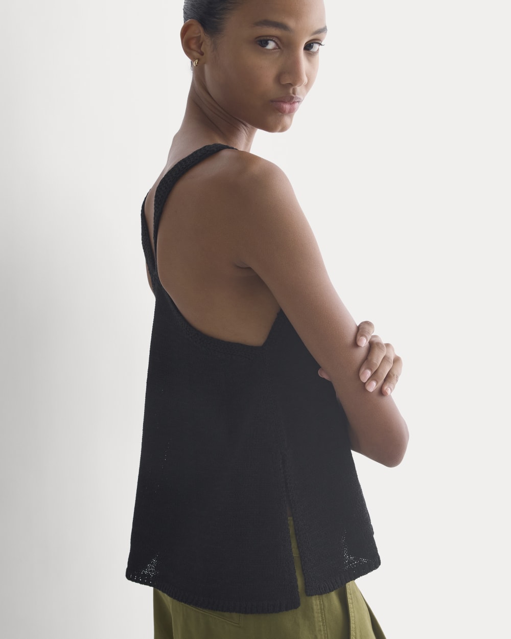 womens-racerback-v-neck-sweater-black