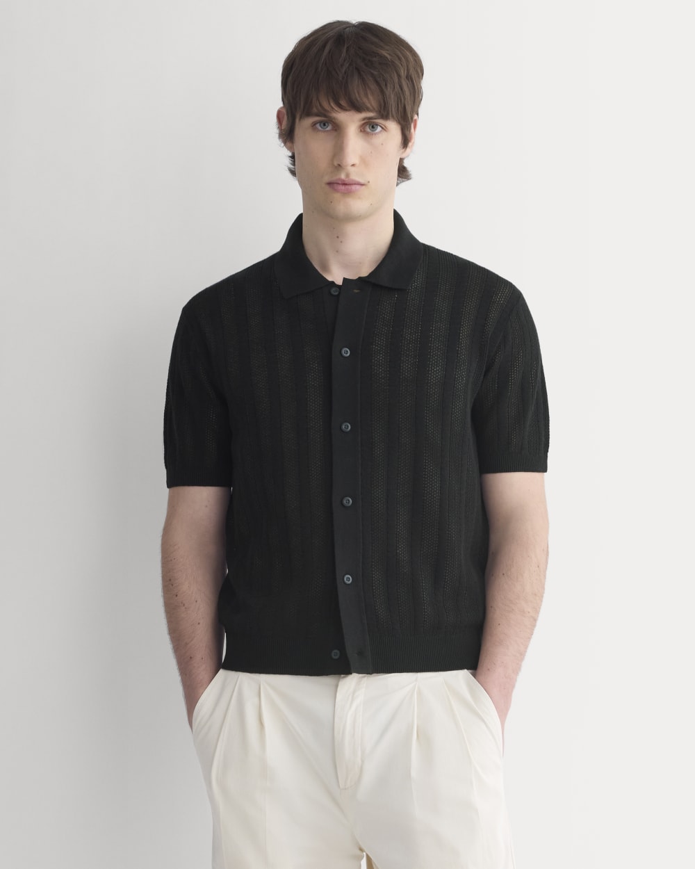 mens-textured-knit-resort-shirt-black | primary