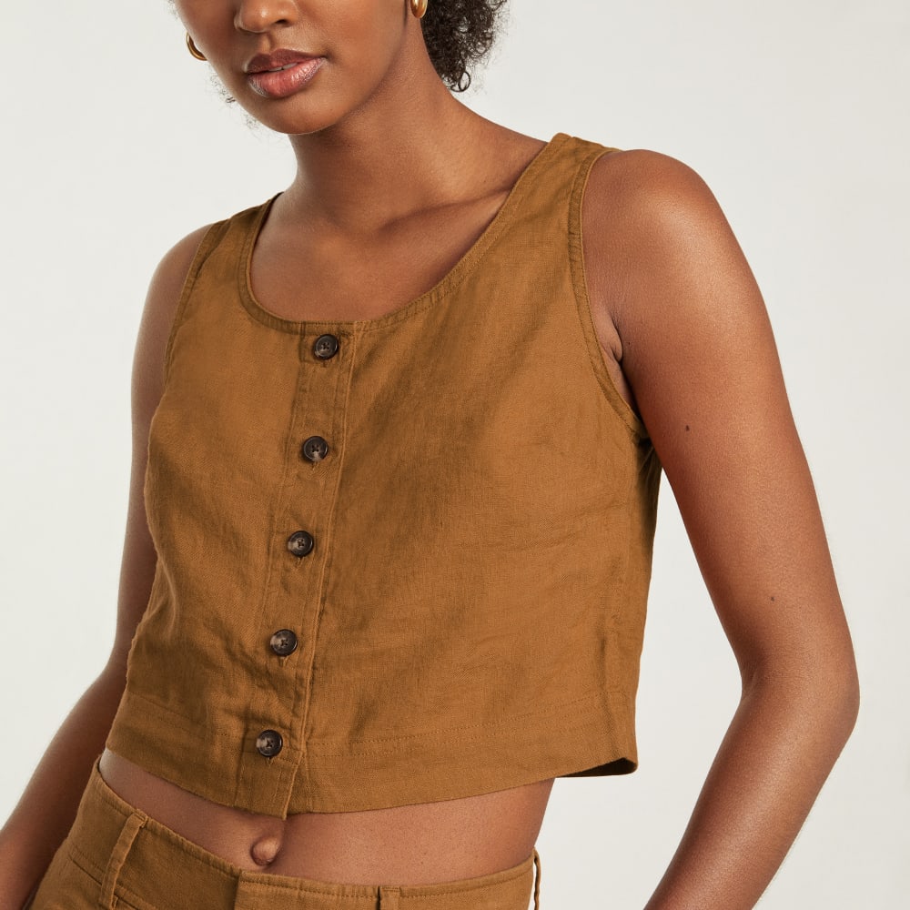 womens-linen-button-crop-tank-tawny-brown