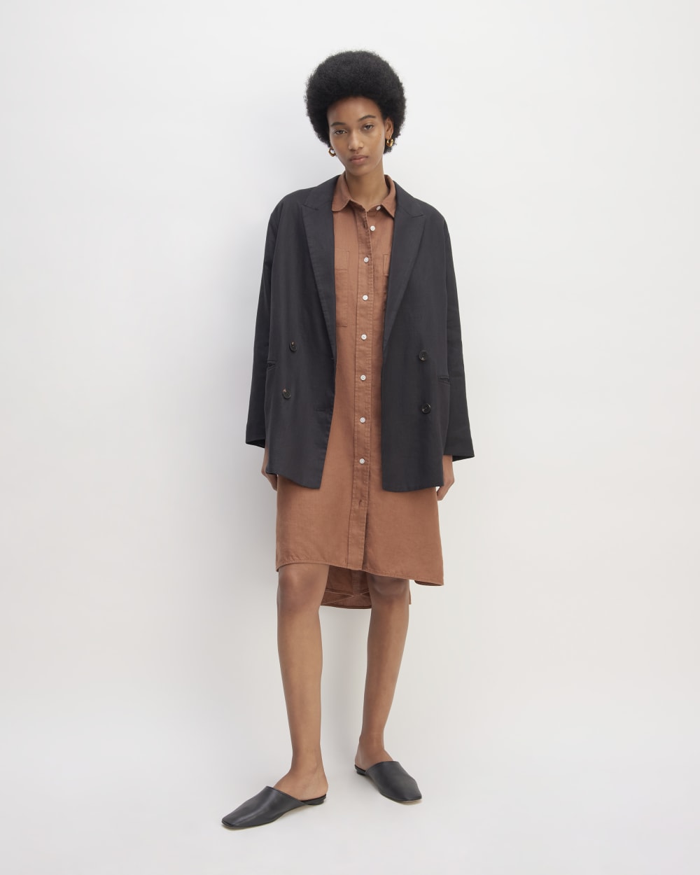 womens-linen-double-breasted-blazer-black