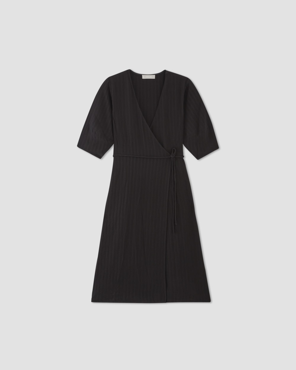 womens-city-stripe-wrap-dress-black | alt