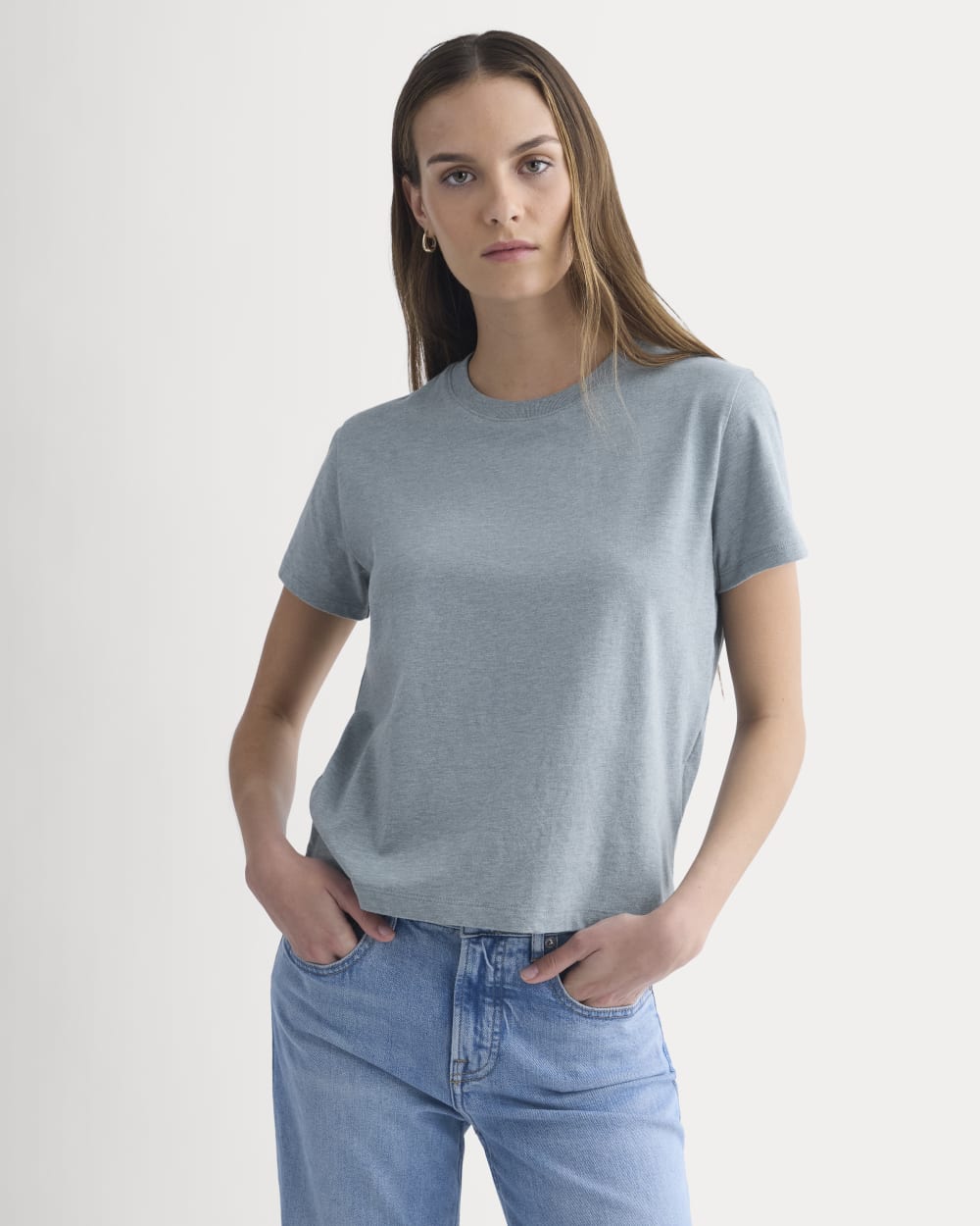 womens-organic-cotton-box-cut-tee-heathered-sea | primary