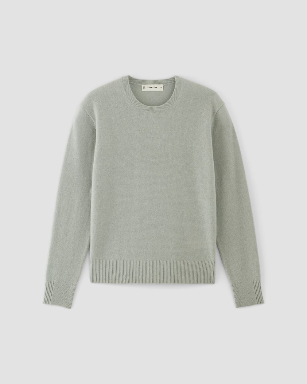 womens-cashmere-classic-crew-sweater-light-sage-green | alt