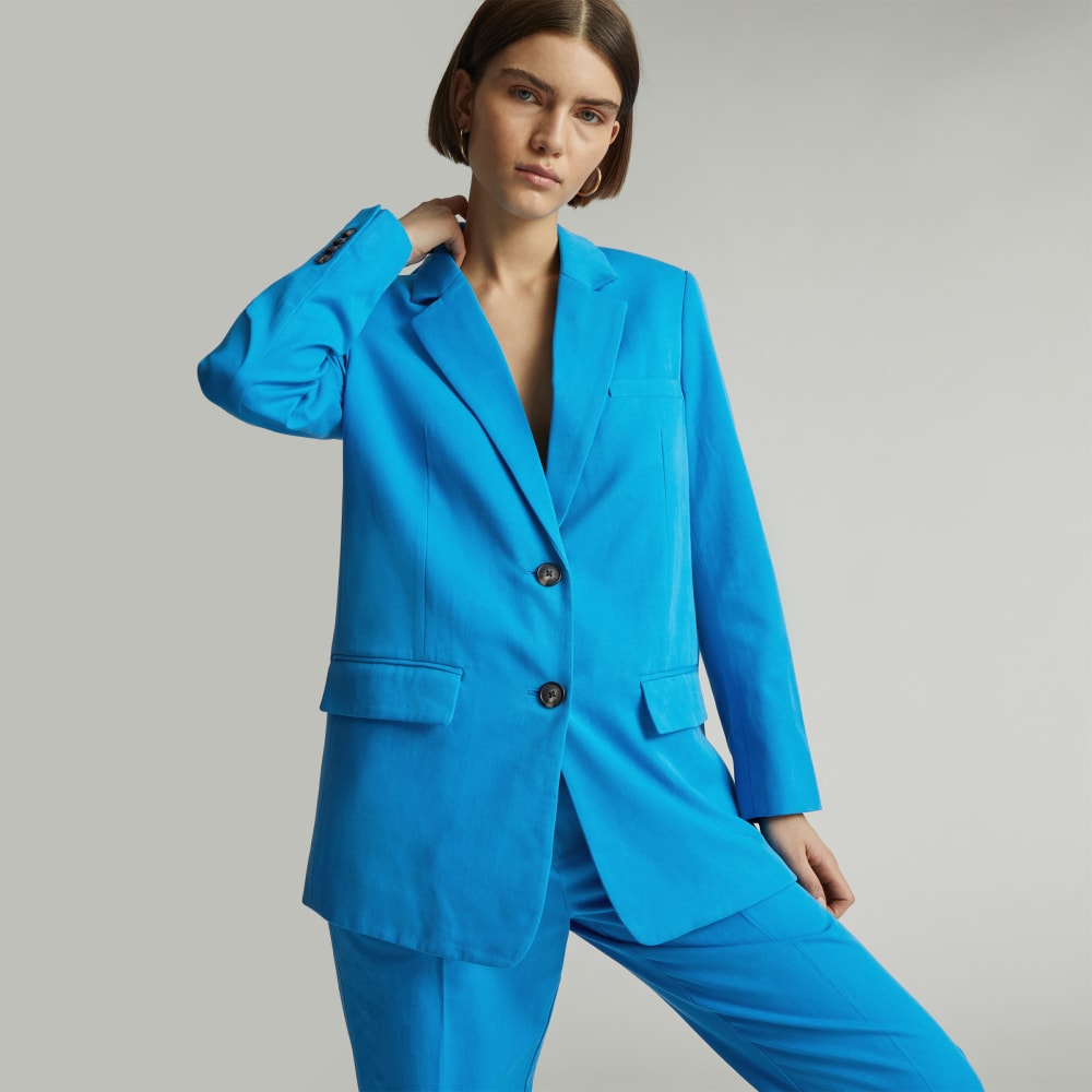 womens-tencel-oversized-blazer-brilliant-blue | primary