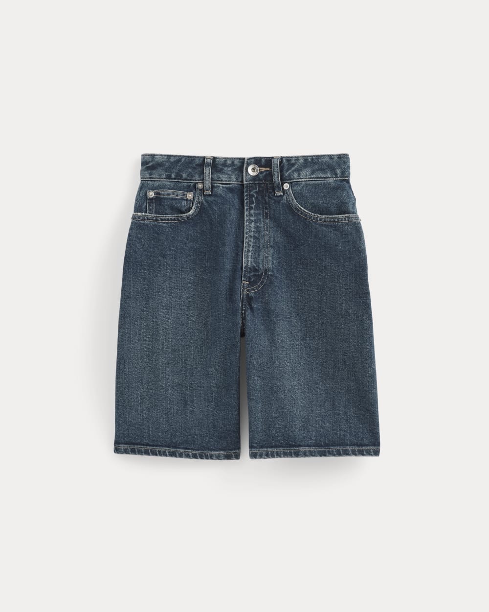 womens-long-a-line-short-dark-indigo | alt