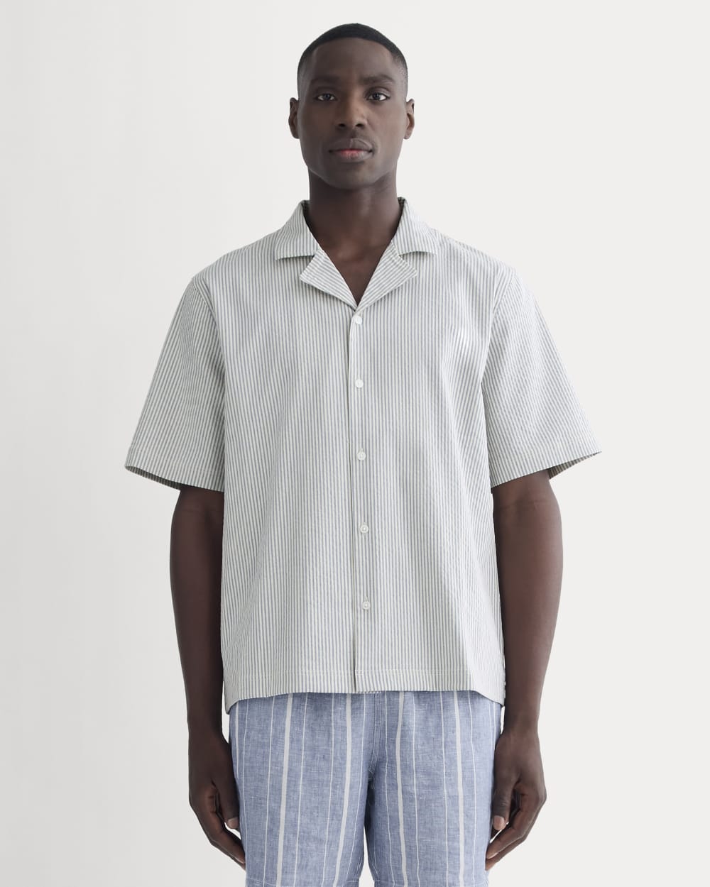 The Seersucker Resort Shirt | Dutch Blue / Natural – Everlane