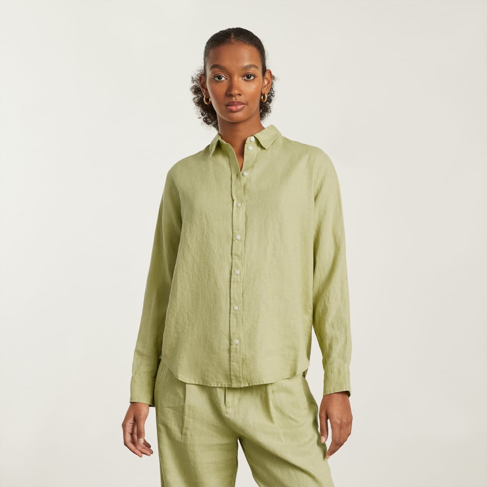 womens-relaxed-linen-shirt-leek