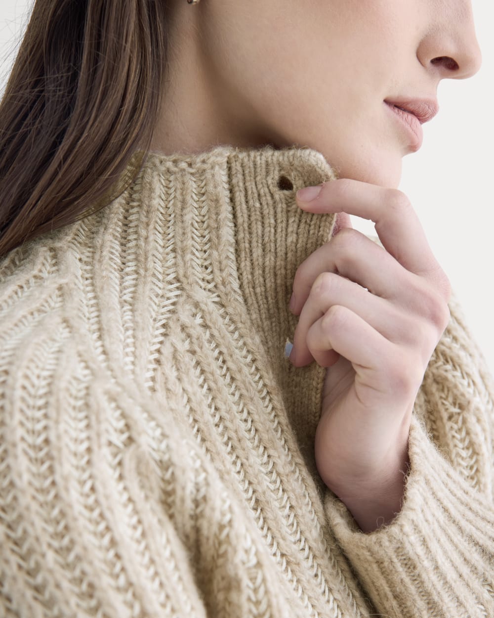 womens-mixed-ribbed-henley-sweater-heathered-almond-bone-stripe