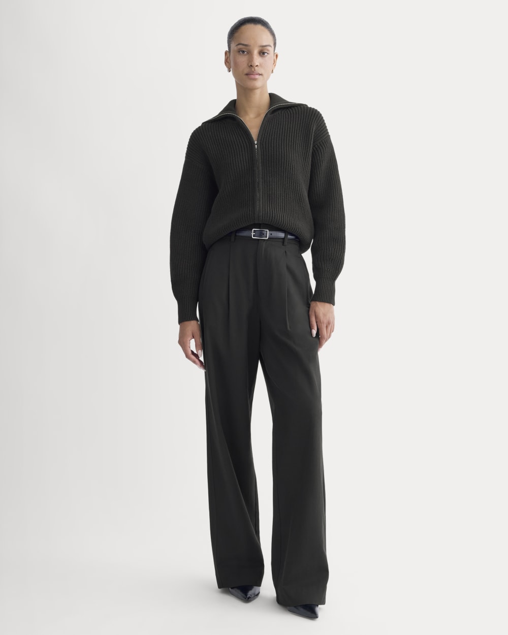 womens-full-zip-sweater-everyday-cotton-black