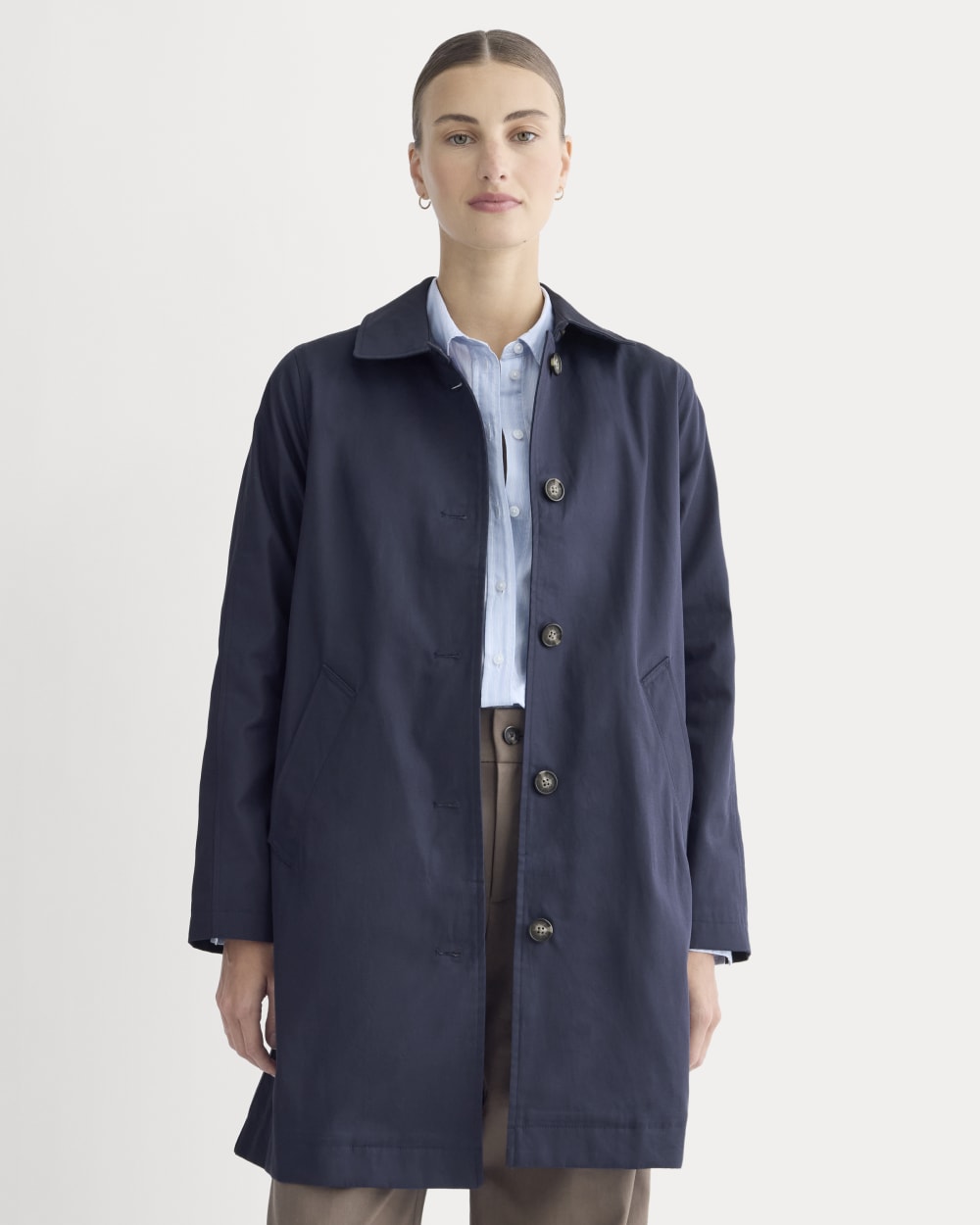 womens-cotton-twill-mac-coat-navy | primary
