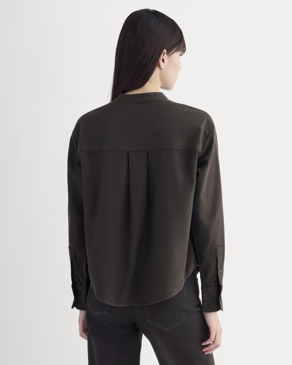 womens-flannel-shirt-dark-chocolate
