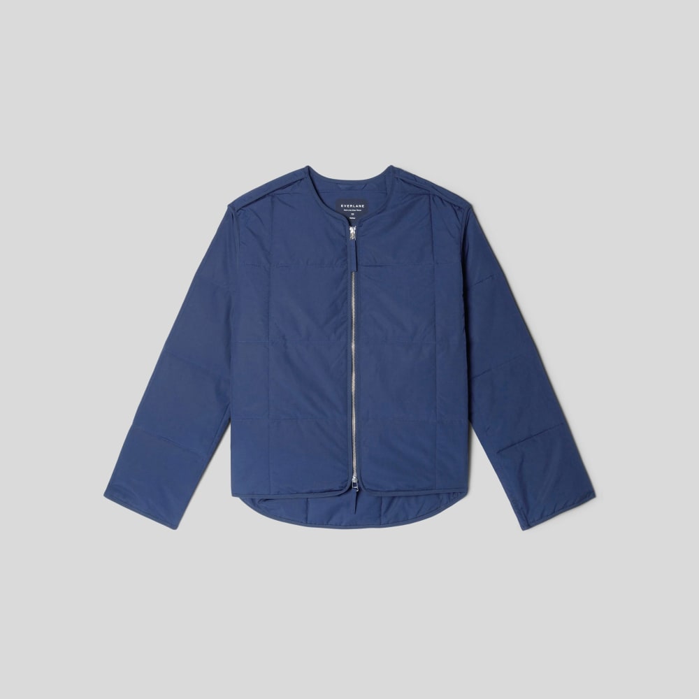 womens-cropped-cotton-liner-navy | alt