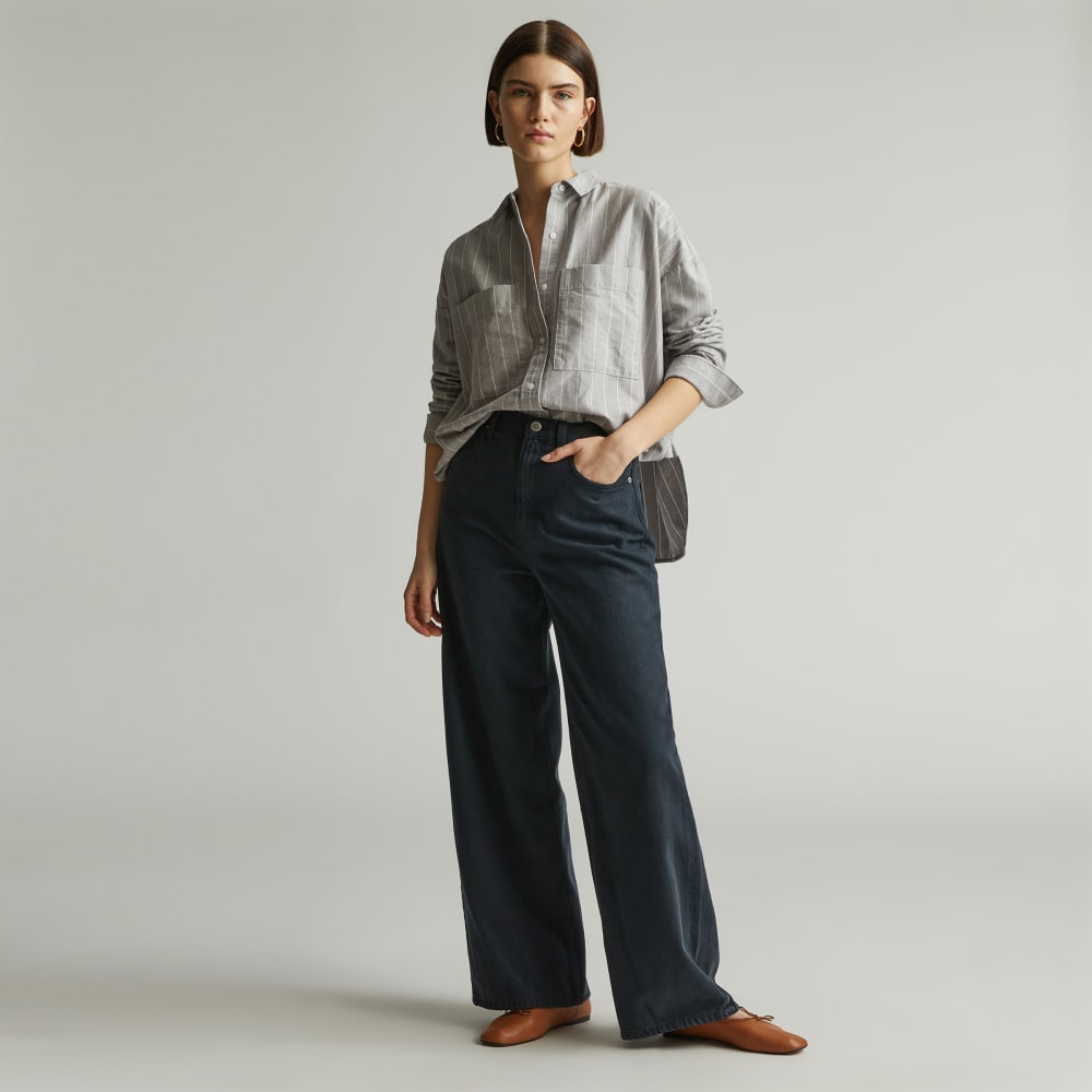 womens-boxy-oxford-soft-stripe-chocolate-white