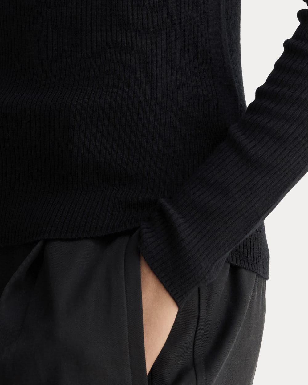 womens-ultrafine-merino-ribbed-polo-black