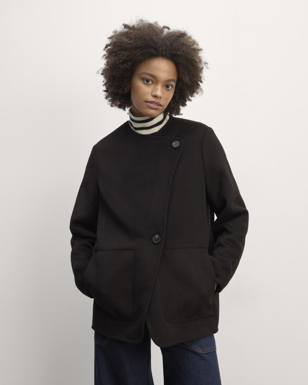 The October Coat Black – Everlane - Main Image
