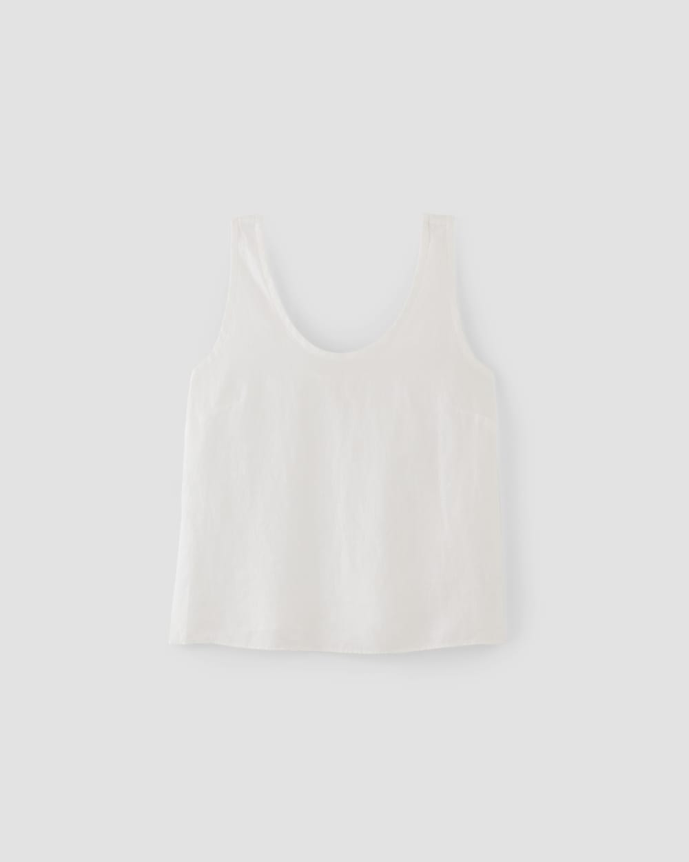 womens-linen-scoop-neck-tank-white | alt
