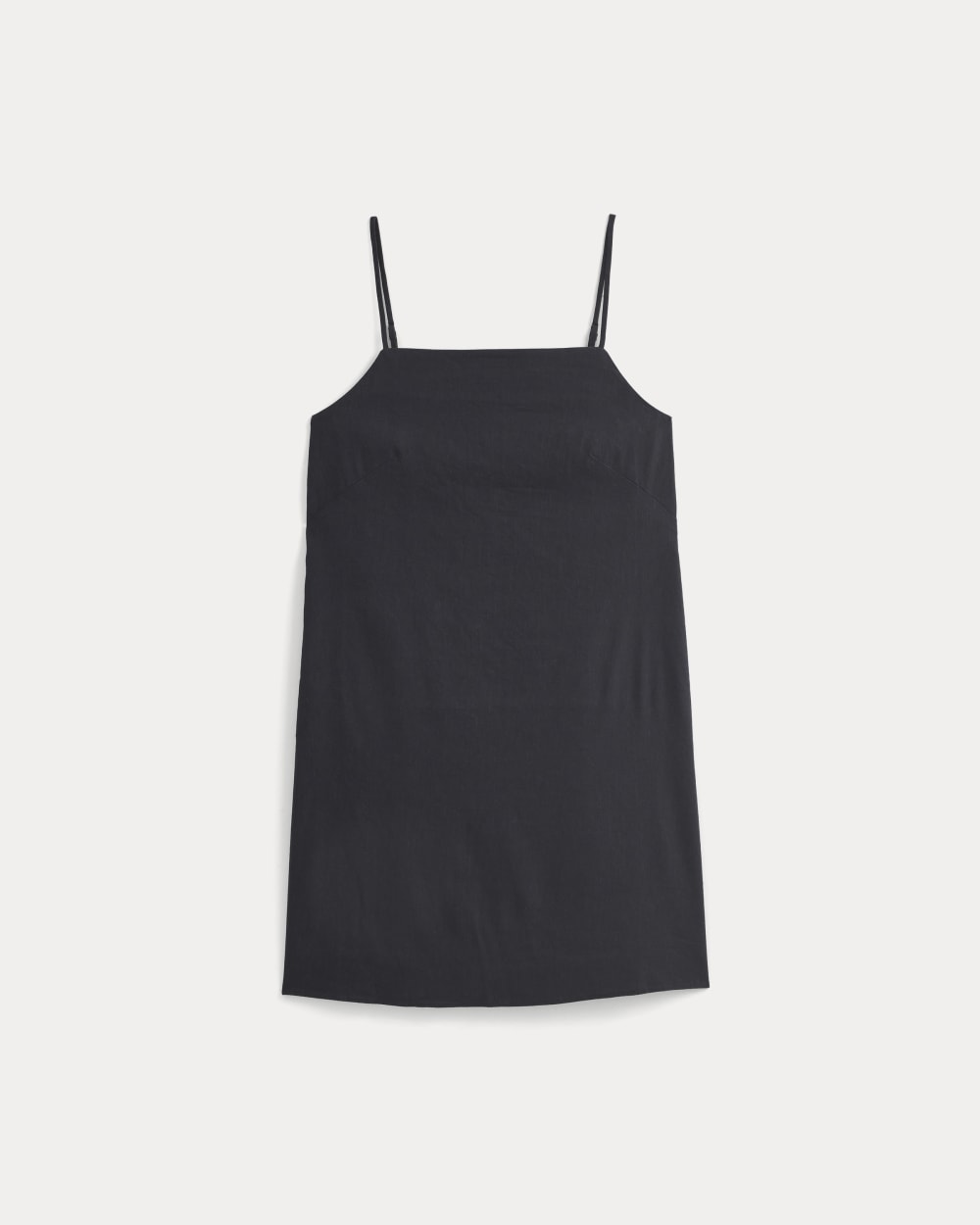 womens-mini-shift-dress-in-stretch-linen-black | alt