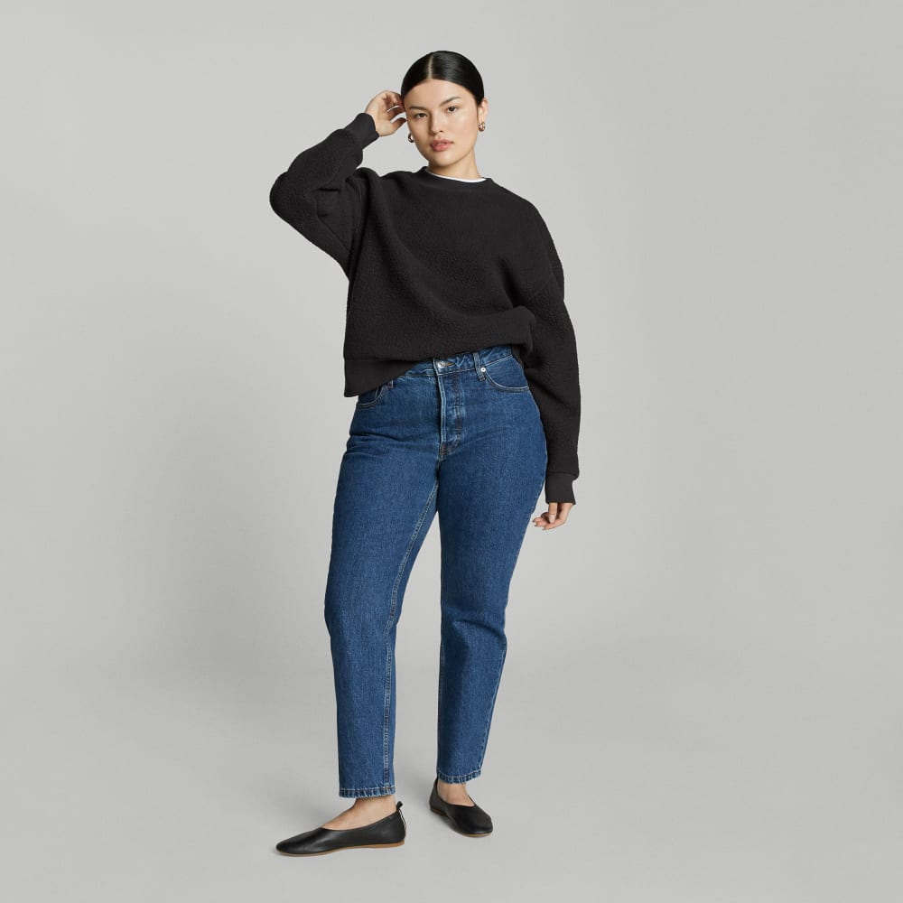 womens-renew-teddy-oversized-crew-black