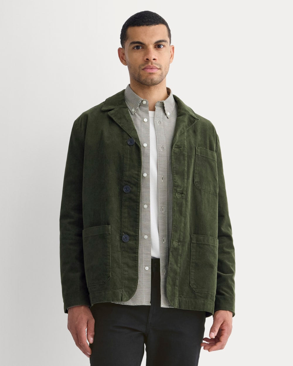 Fine Wale Corduroy Chore Blazer Dark Forest – Everlane