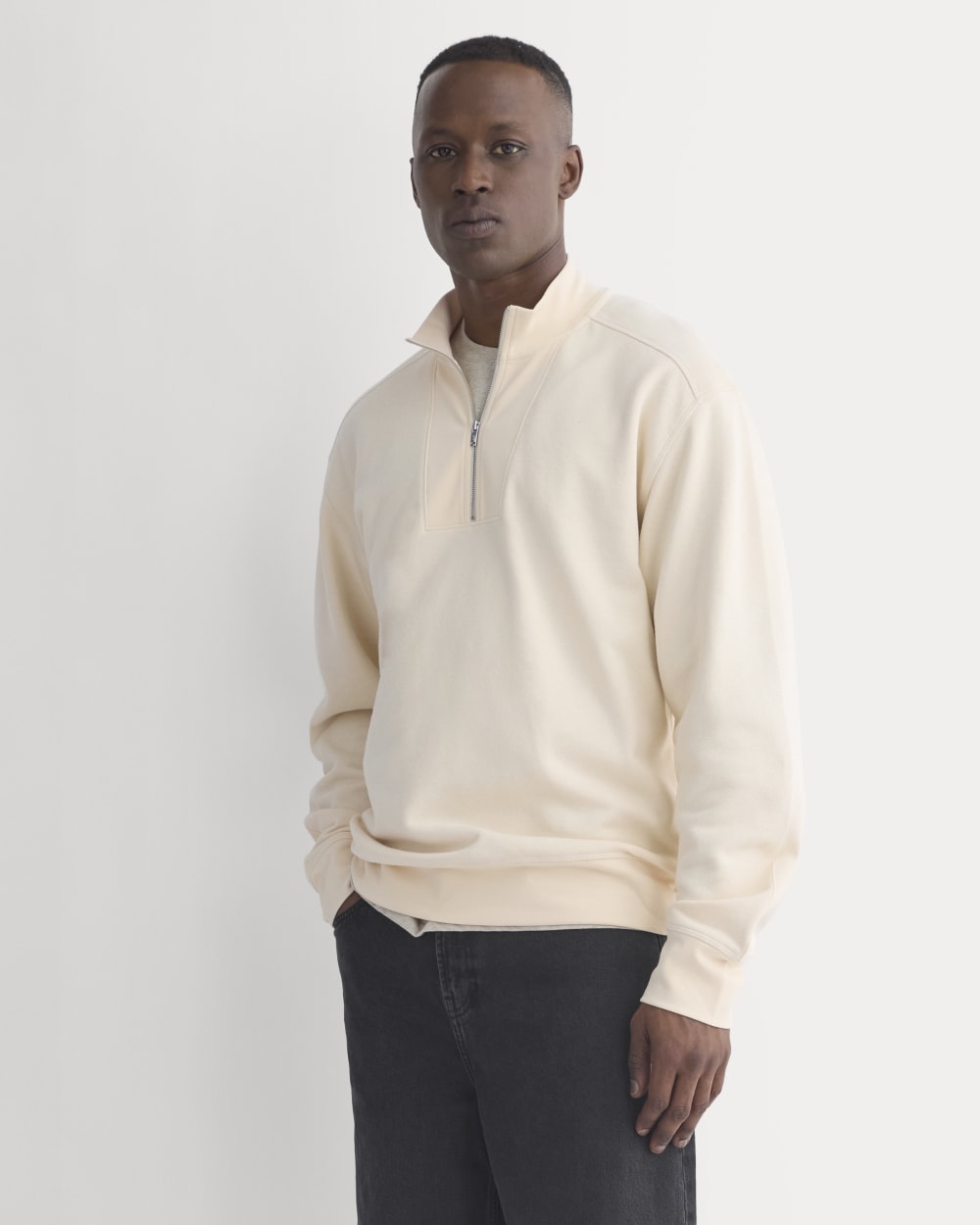 mens-lightweight-terry-zip-pullover-parchment | primary