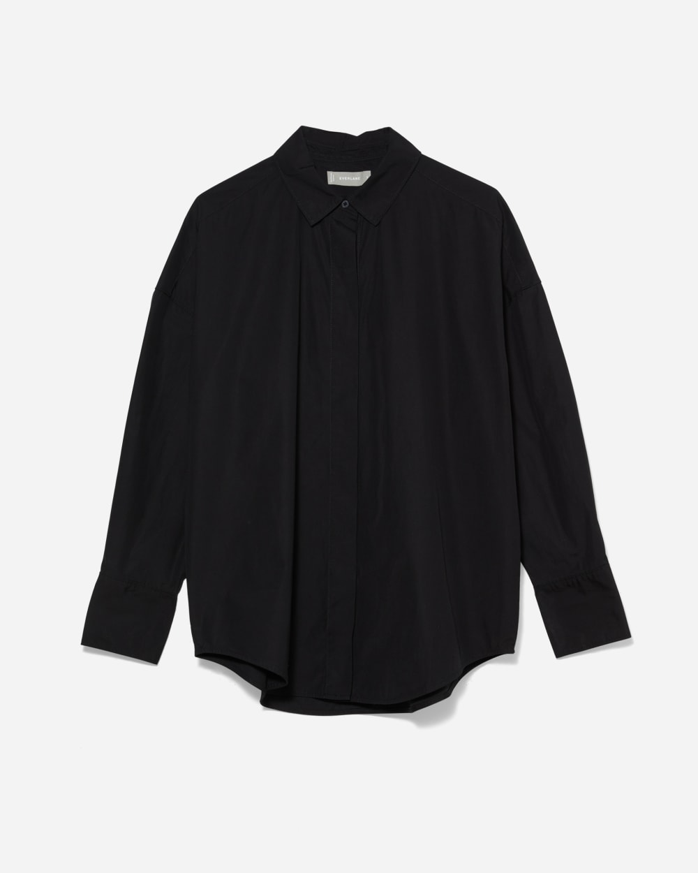 womens-oversized-poplin-shirt-black | alt