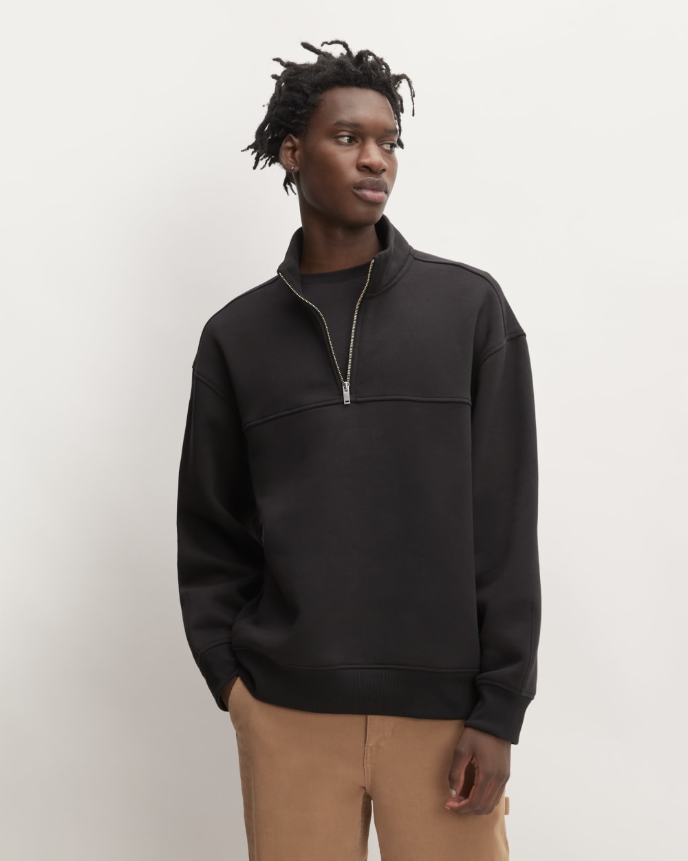 エミールガレ The ReTrack Fleece Half-Zip | Black – Everlane