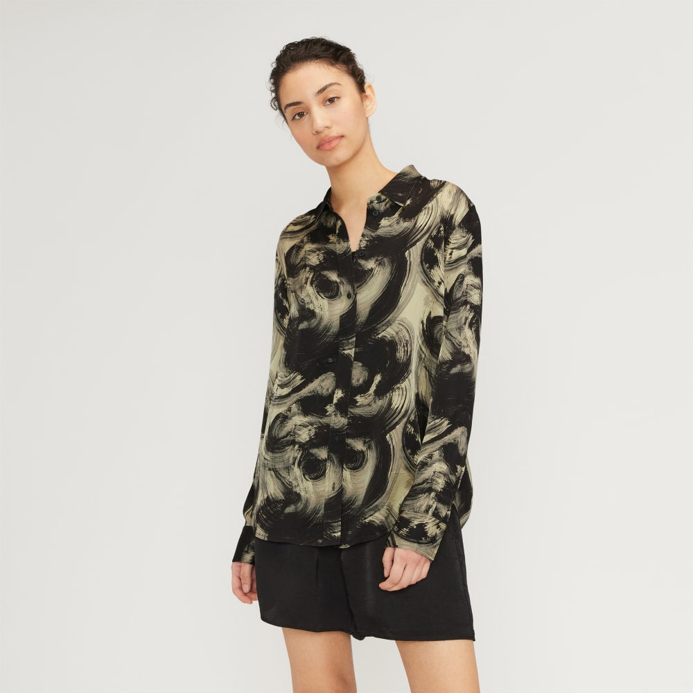 womens-satin-relaxed-shirt-pale-yellow | primary