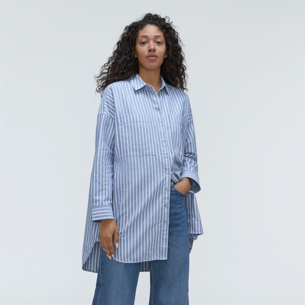 womens-way-long-shirt-lapis-blue-mint-white | primary